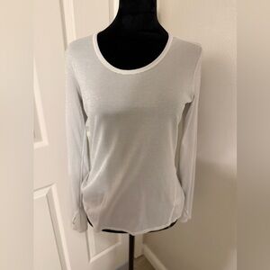 Athleta Silver Long Sleeve Tee